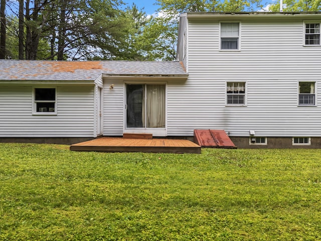 28 Colony Rd, Augusta, ME 04330 - rear view of house featuring a deck and a yard