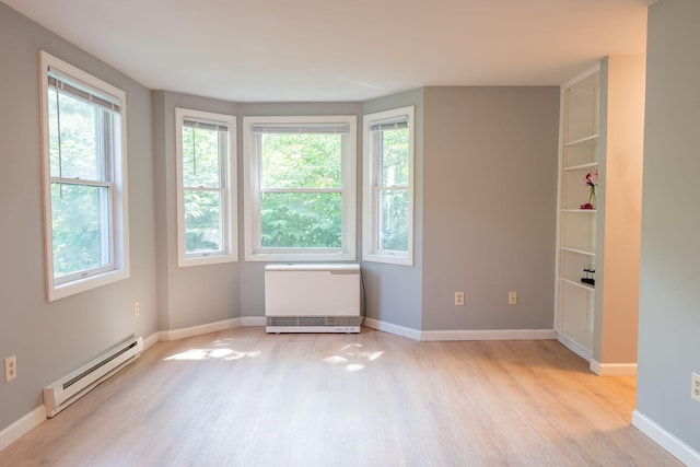 459 Allen Ave Unit 5, Portland, ME 04103 - unfurnished room with baseboard heating and light wood-style flooring