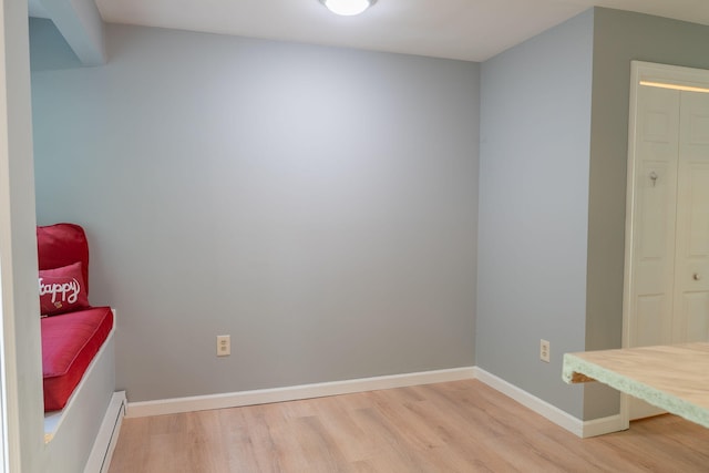 459 Allen Ave Unit 5, Portland, ME 04103 - mudroom with light wood-style flooring and baseboard heating