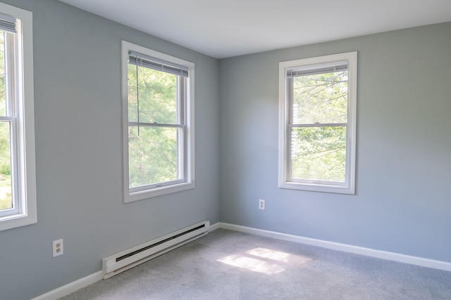 459 Allen Ave Unit 5, Portland, ME 04103 - unfurnished room featuring a baseboard heating unit and carpet floors