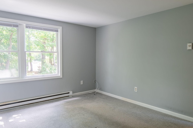 459 Allen Ave Unit 5, Portland, ME 04103 - carpeted empty room with a baseboard radiator and baseboards