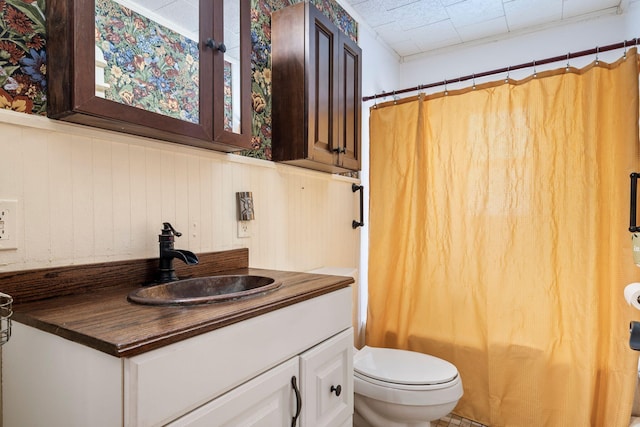 212 Lincoln St, Bangor, ME 04401 - bathroom with vanity and a shower with shower curtain