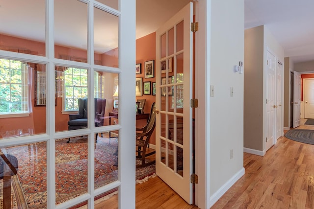 51 Tracy Cove Cir, Rome, ME 04963 - office featuring light wood-style flooring and french doors