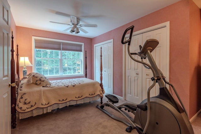 51 Tracy Cove Cir, Rome, ME 04963 - carpeted bedroom featuring ceiling fan and baseboards