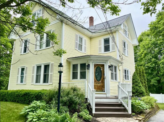 45 Tyler Ave, Bangor, ME 04401 - view of front of home with a chimney
