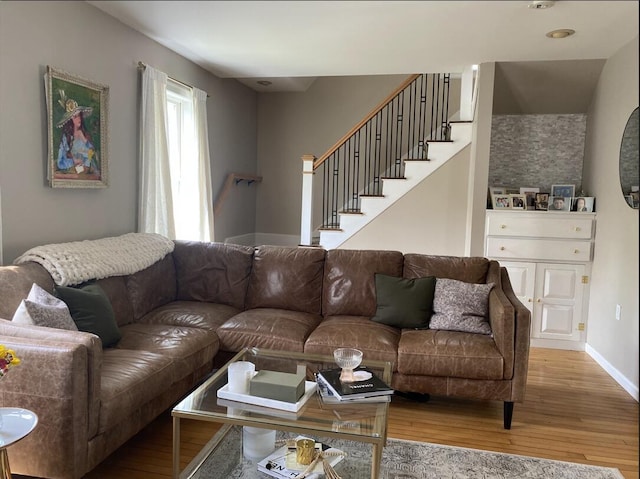 45 Tyler Ave, Bangor, ME 04401 - living area featuring light wood-type flooring and stairs