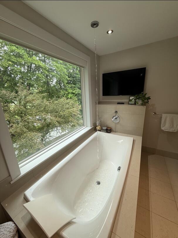 45 Tyler Ave, Bangor, ME 04401 - full bath with a bath, tile patterned flooring, and recessed lighting