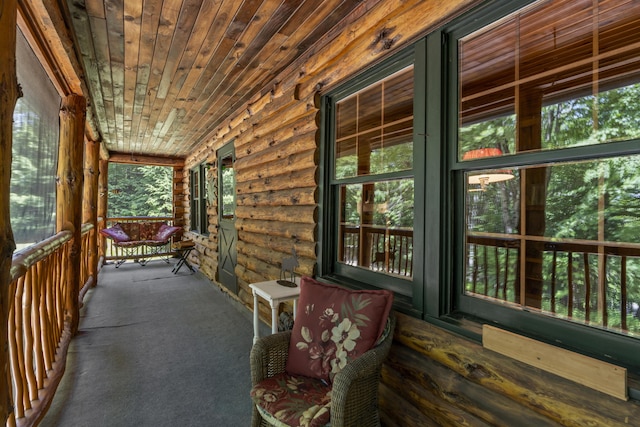 31 Convene Rd, Sebago, ME 04029 - unfurnished sunroom featuring plenty of natural light