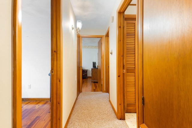 106 Bowdoinham Rd, Sabattus, ME 04280 - hallway with light wood-style floors and baseboards