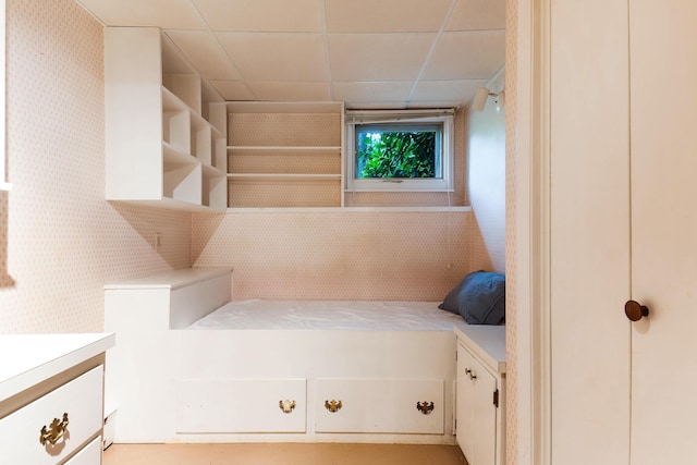 106 Bowdoinham Rd, Sabattus, ME 04280 - unfurnished bedroom with a drop ceiling