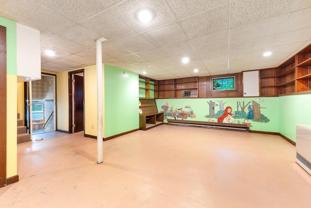 106 Bowdoinham Rd, Sabattus, ME 04280 - finished basement with baseboard heating and recessed lighting