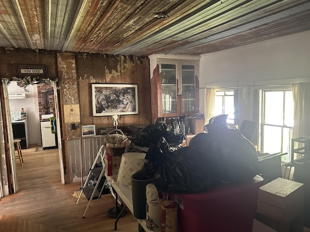 50 Church St, Weld, ME 04285 - miscellaneous room featuring wood ceiling and wood finished floors