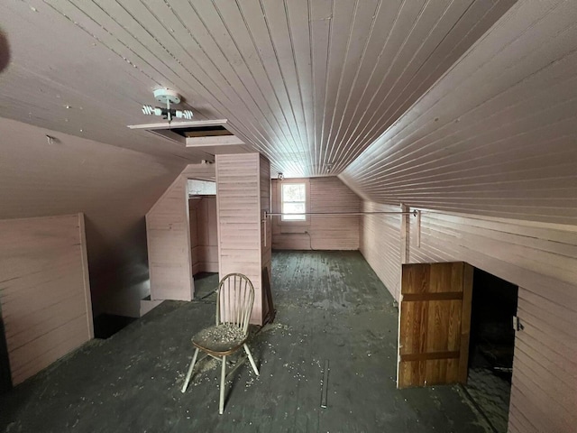 84 Pine St, Millinocket, ME 04462 - additional living space featuring wooden ceiling and lofted ceiling