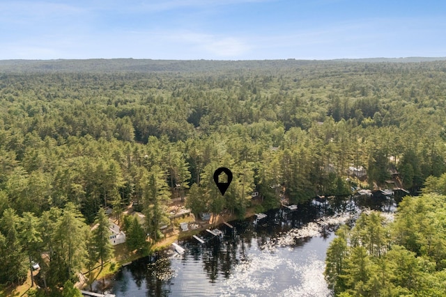 115 34th St, Acton, ME 04001 - aerial overview of property's location with a heavily wooded area and a nearby body of water