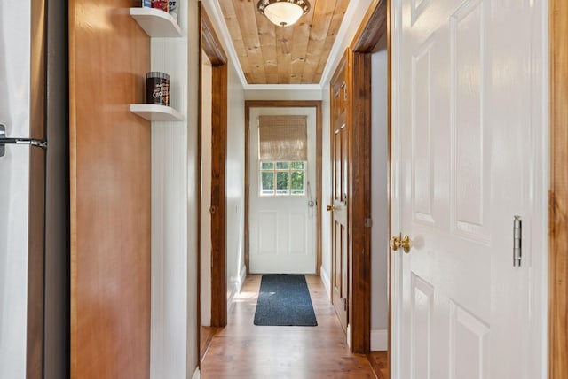115 34th St, Acton, ME 04001 - corridor with wood finished floors and ornamental molding