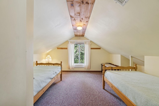 115 34th St, Acton, ME 04001 - carpeted bedroom featuring lofted ceiling