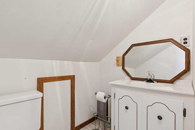 115 34th St, Acton, ME 04001 - half bath with lofted ceiling and vanity