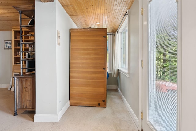 115 34th St, Acton, ME 04001 - hall featuring wooden ceiling