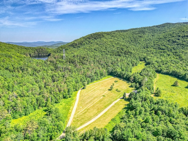 115 Swain Farm Rd, Rumford, ME 04276 - drone / aerial view of a heavily wooded area and a water and mountain view