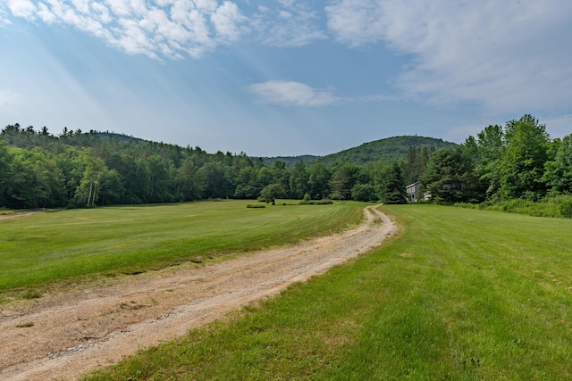 115 Swain Farm Rd, Rumford, ME 04276 - view of home's community with a wooded view, a yard, and a mountain view