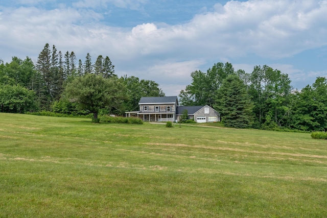 115 Swain Farm Rd, Rumford, ME 04276 - view of green lawn featuring a porch