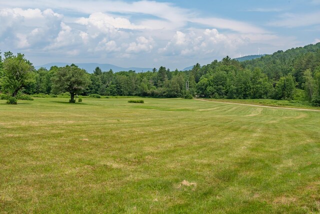 115 Swain Farm Rd, Rumford, ME 04276 - view of green lawn with a wooded view