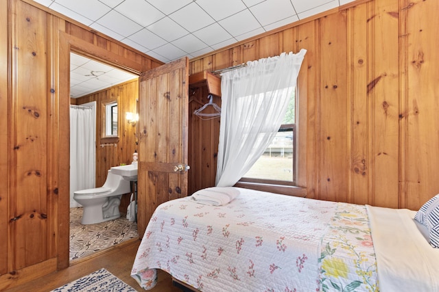 60 Butterworth Dr Unit 40, 46, Naples, ME 04055 - bedroom with wood walls and wood finished floors