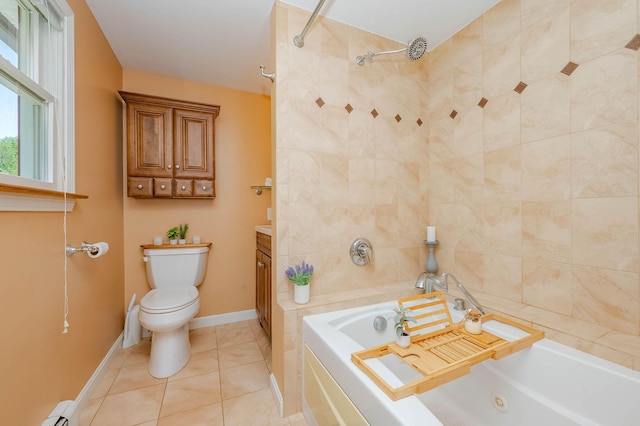 15 Vine St Unit B, South Berwick, ME 03908 - bathroom featuring tile patterned floors, vanity, and baseboard heating