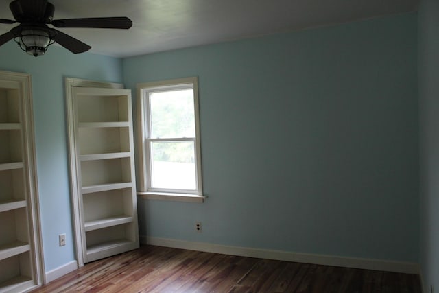 49 Horace Files Rd, Naples, ME 04055 - spare room featuring plenty of natural light, wood finished floors, and a ceiling fan