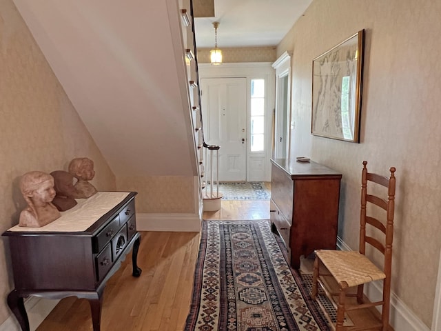 95 Main St, Castine, ME 04421 - entrance foyer featuring wood finished floors and baseboards