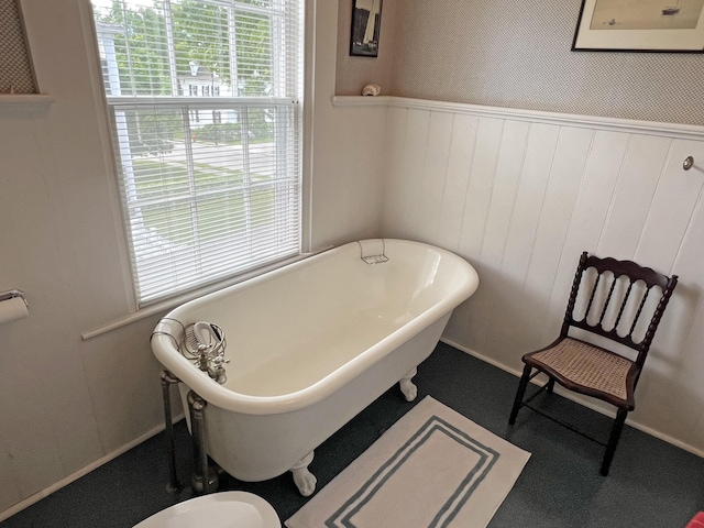 95 Main St, Castine, ME 04421 - full bathroom featuring a soaking tub and wainscoting