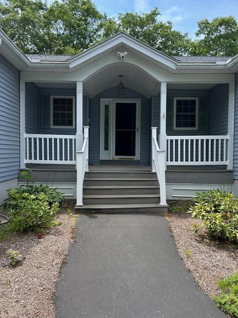 1 S Ridge Dr, Winslow, ME 04901 - doorway to property with a porch