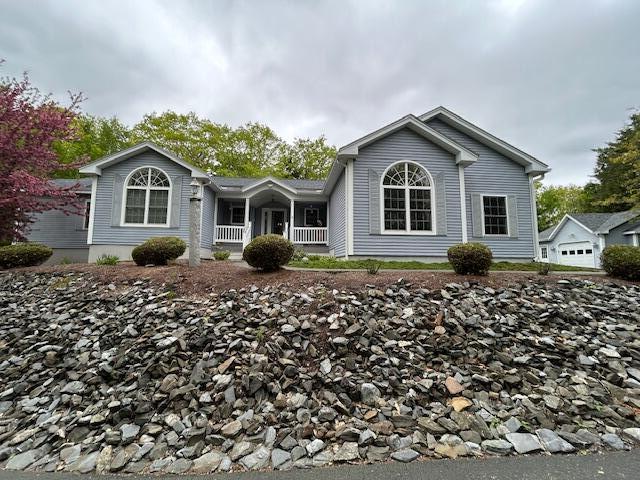 1 S Ridge Dr, Winslow, ME 04901 - ranch-style house featuring a porch