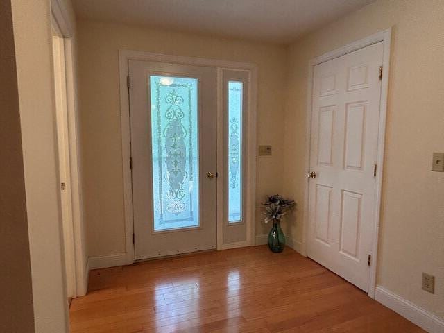 1 S Ridge Dr, Winslow, ME 04901 - foyer with light wood-type flooring and baseboards