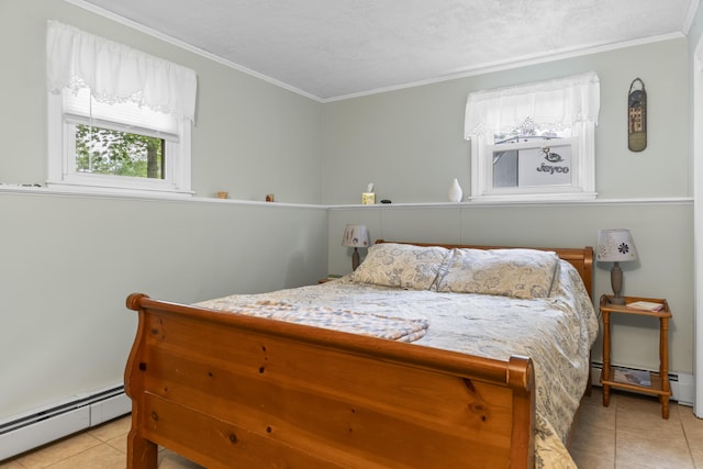 44 Ellen Cir, Yarmouth, ME 04096 - tiled bedroom with baseboard heating and ornamental molding