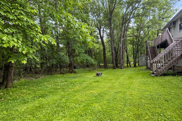 44 Ellen Cir, Yarmouth, ME 04096 - view of grassy yard with stairs