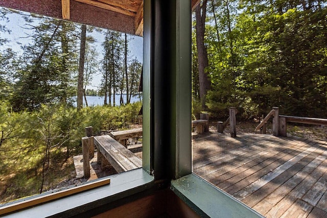8 Horseshoe Is, Winthrop, ME 04364 - deck with a water view