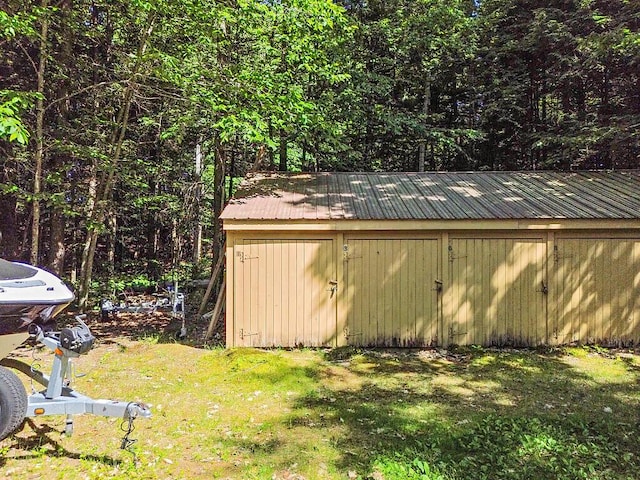 8 Horseshoe Is, Winthrop, ME 04364 - view of grassy yard featuring a shed