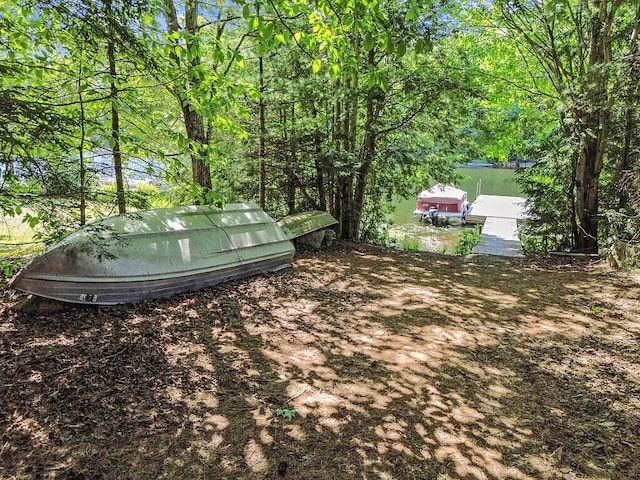 8 Horseshoe Is, Winthrop, ME 04364 - view of yard featuring a dock