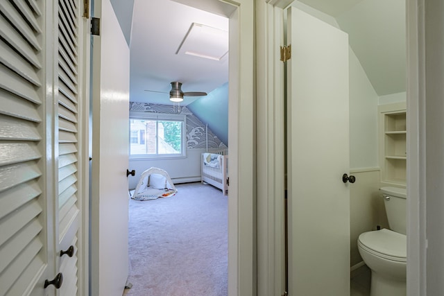 325 Ludlow St, Portland, ME 04102 - bathroom with vaulted ceiling and toilet