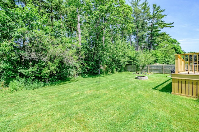 325 Ludlow St, Portland, ME 04102 - fenced backyard featuring an outdoor fire pit