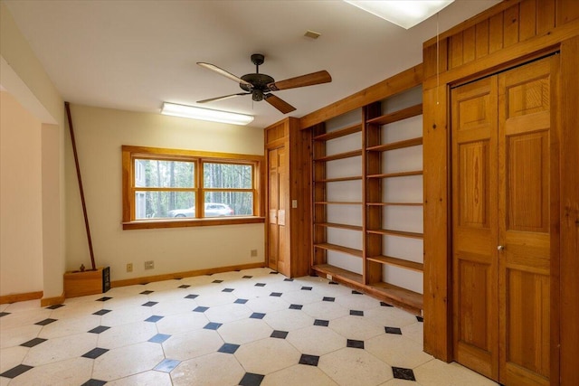 391 Main Rd, Islesboro, ME 04848 - empty room featuring a ceiling fan and light floors