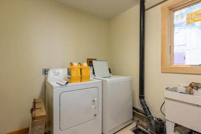 391 Main Rd, Islesboro, ME 04848 - washroom with independent washer and dryer