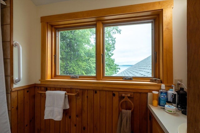 391 Main Rd, Islesboro, ME 04848 - bathroom with a wainscoted wall