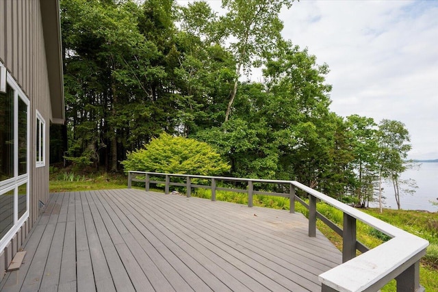 391 Main Rd, Islesboro, ME 04848 - wooden deck with a water view