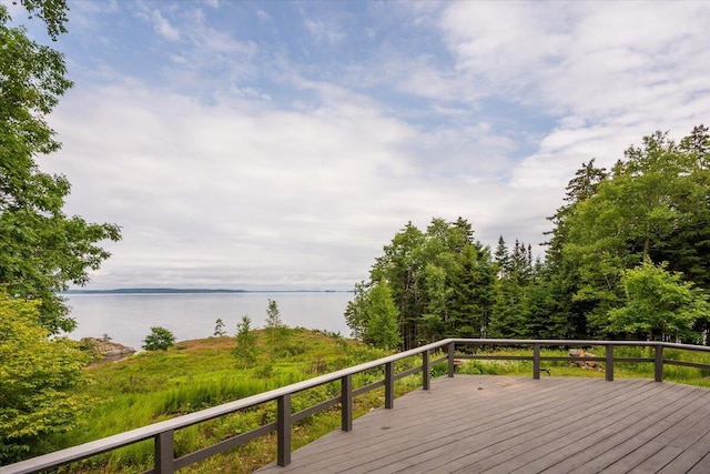 391 Main Rd, Islesboro, ME 04848 - deck featuring a water view