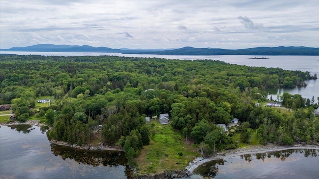 391 Main Rd, Islesboro, ME 04848 - view of property location featuring a heavily wooded area and a water and mountain view