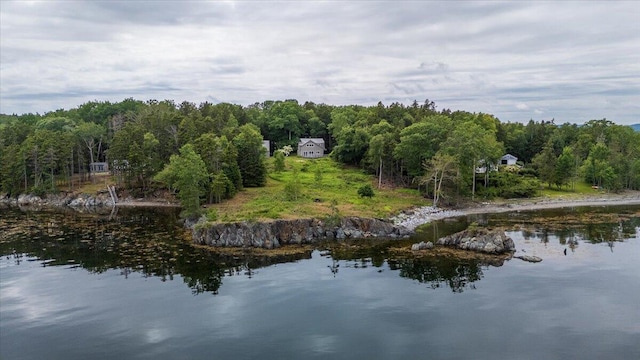391 Main Rd, Islesboro, ME 04848 - water view featuring a heavily wooded area
