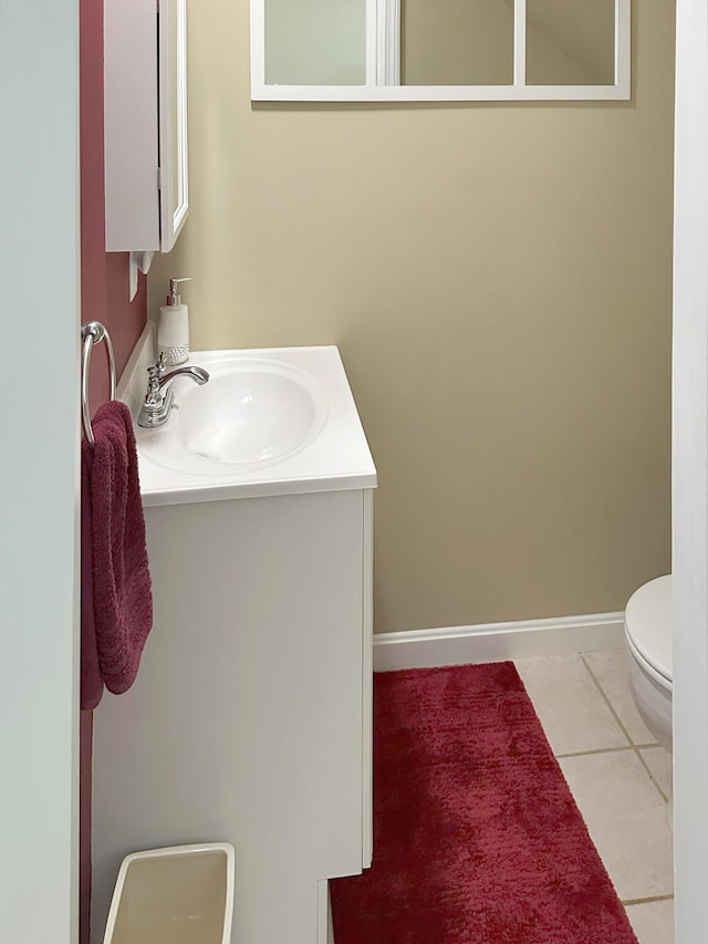 1016 State St Unit 7, Bangor, ME 04401 - half bathroom with vanity and tile patterned flooring