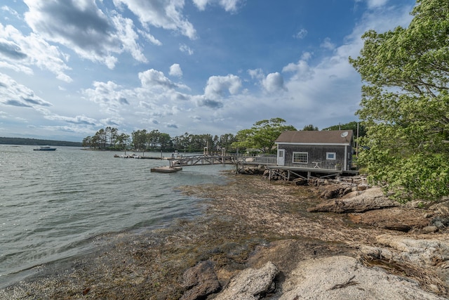122 Isle Of Springs Rd, Boothbay, ME 04537 - water view featuring a boat dock